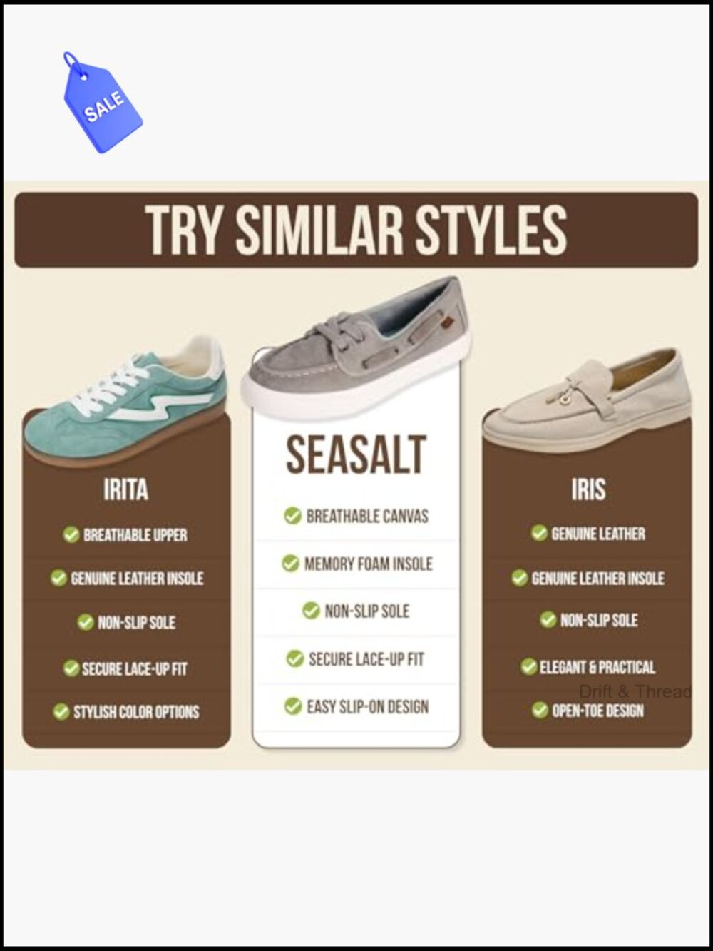 Canvas Slip On Sneakers Memory Foam Insole Lightweight Non-Slip Sole - Picture 6 of 7